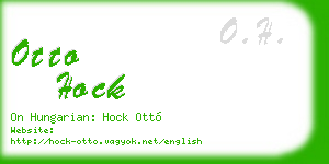 otto hock business card
